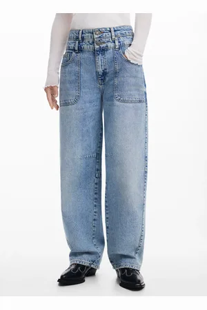 Desigual Jean large délavé en coton