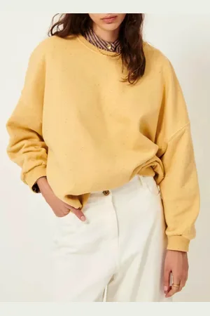 Sessun Sweat ample col rond moucheté en coton bio mélangé