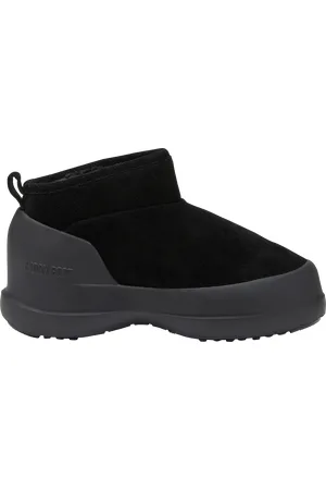Moon Boot Bottines en cuir velours