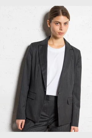 MAISON 123 Veste de tailleur rayée en laine mélangée