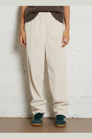 American Vintage Pantalon large taille haute en velours côtelé