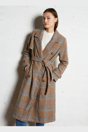 La Petite Etoile Manteau col tailleur à carreaux