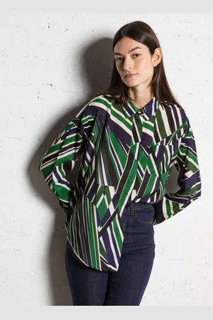 La Petite Etoile Chemise satinée ample à motif