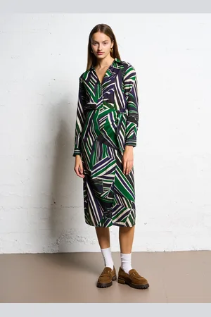 La Petite Etoile Robe longue col chemise imprimée