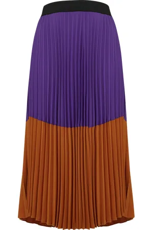 Mat Fashion Jupe longue bicolore plissée
