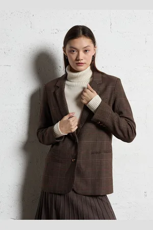 La Petite Etoile Veste tailleur droite à carreaux
