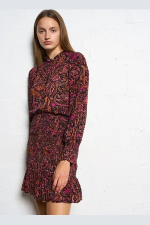 La Petite Etoile Robe courte Col Victorien à imprimé floral