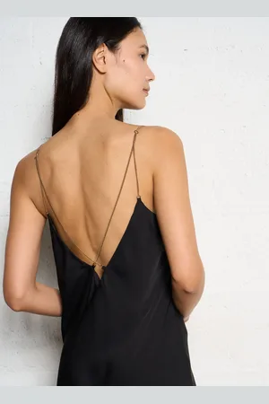 Bash Robe midi décolleté dos en satin