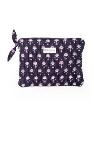BINDI ATELIER Pochette plate aarti minuit en coton