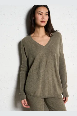KUJTEN Pull Col V oversize en cachemire