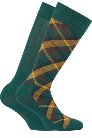 GANT Lot de 2 paires de chaussettes en coton mélangé