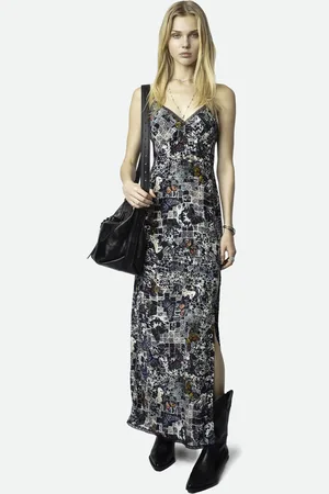 Zadig & Voltaire Robe longue à Col V imprimée