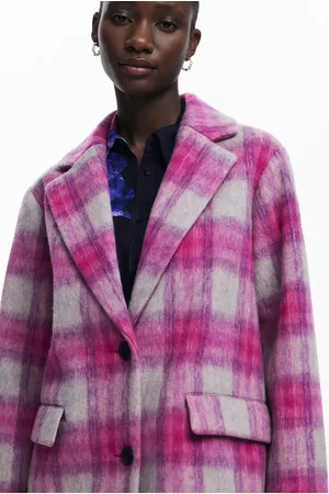 Desigual Manteau long à carreaux