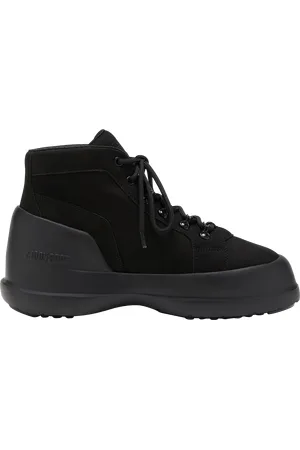 Moon Boot Boots à lacets en cuir velours
