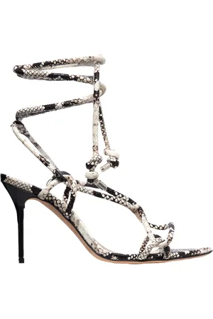 IRO Sandales à talons en cuir imprimé