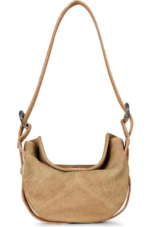 CLARIS VIROT Sac besace en cuir velours