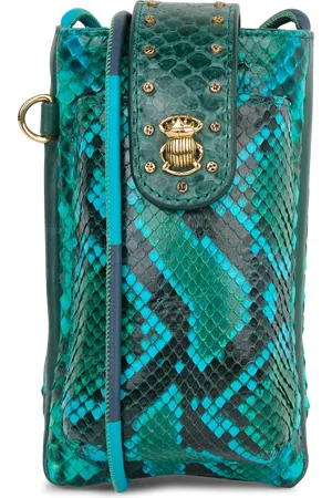 CLARIS VIROT Etui téléphone en cuir pyhton