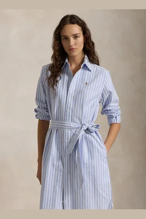 Ralph Lauren Robe chemise midi ceinturée en coton