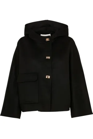 Bash Manteau ample col montant en laine mélangée