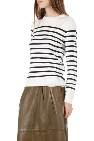 Armor.lux Pull col rond rayé en laine