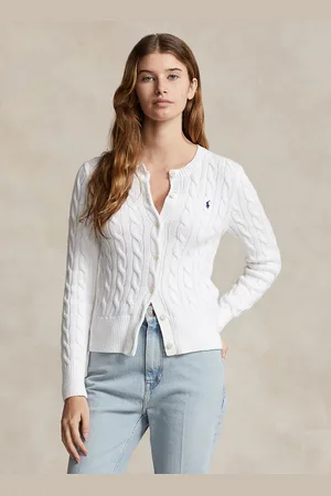 Ralph Lauren Gilet col rond brodé en coton