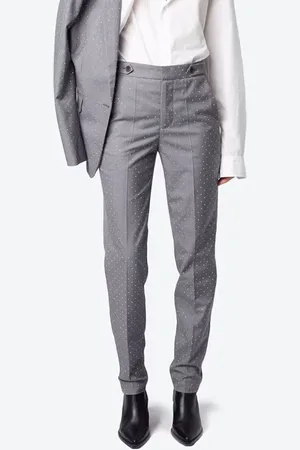 Zadig & Voltaire Pantalon tailleur droit à strass