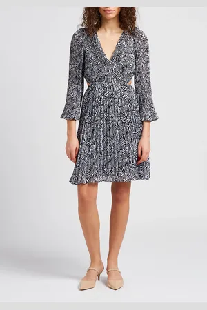 Michael Kors Robe midi plissée décolletée dos