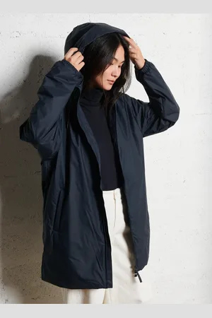 Rains Imperméable col montant droit à capuche