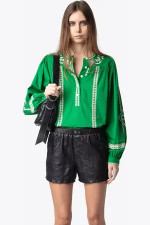 Zadig & Voltaire Blouse ample en coton brodé