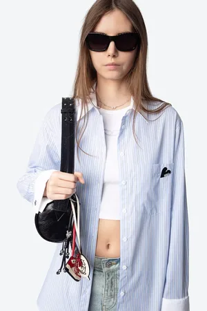 Zadig & Voltaire Chemise droite rayée avec broderie