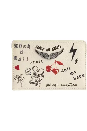Zadig & Voltaire Porte-cartes à motifs en cuir
