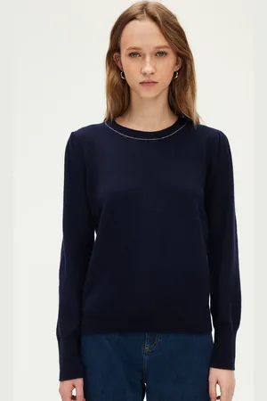 Pablo Pull droit col rond en cachemire