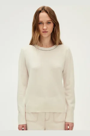 Pablo Pull droit col rond en cachemire