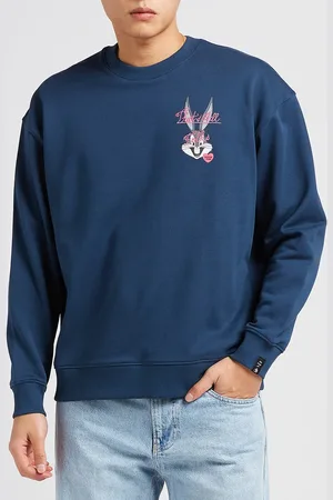 Scotch&Soda Sweat col rond brodé en coton bio scotch soda x looney tunes