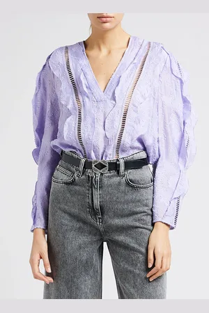 IRO Blouse col rond brodée