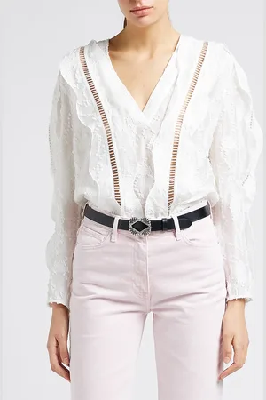 IRO Blouse col rond brodée