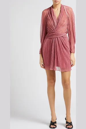 IRO Robe courte Col V plissée