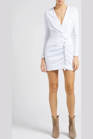 IRO Robe courte Col V en coton mélangé