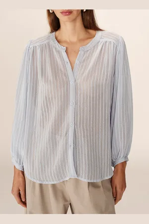 GRACE ET MILA Blouse ample rayée à fronces