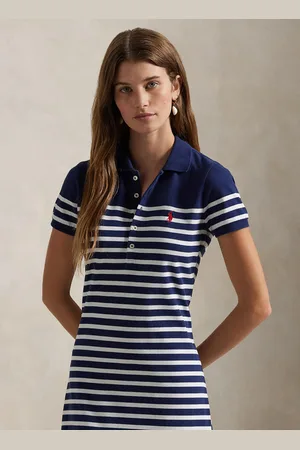 Ralph Lauren Robe longue rayée en coton