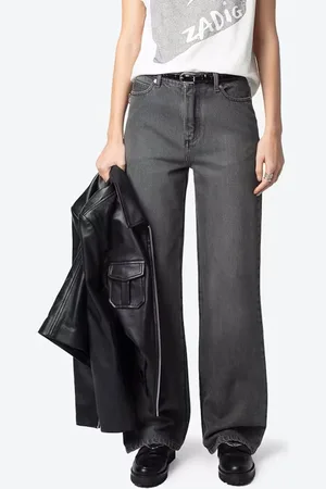 Zadig & Voltaire Jean coupe droite taille haute en coton
