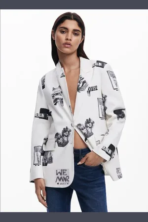 Desigual Veste de tailleur droite à motifs
