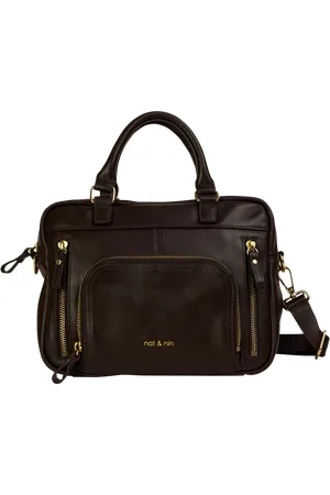 Nat & Nin Sac à main multipoches en cuir