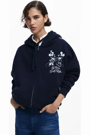 Desigual Sweat à capuche droit en coton mélangé