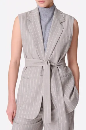 Vanessa Bruno Veste de tailleur ceinturé à rayures