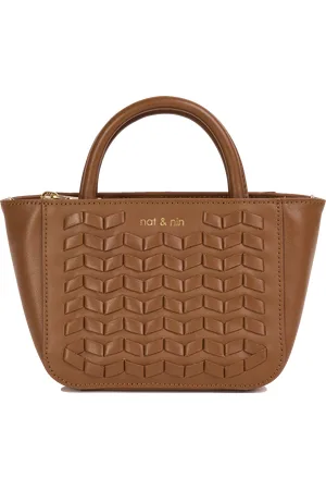 Nat & Nin Mini sac bandoulière en cuir tressé