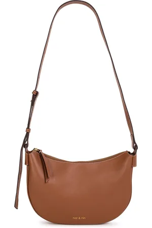 Nat & Nin Sac bandoulière demi-lune en cuir