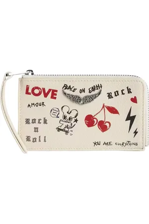 Zadig & Voltaire Porte-cartes en cuir grainé imprimé
