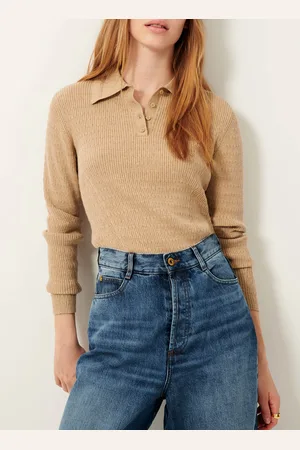 Sessun Pull moulant col polo en coton