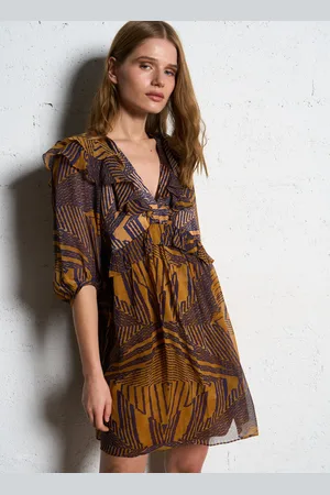 Bash Robe Col V imprimée